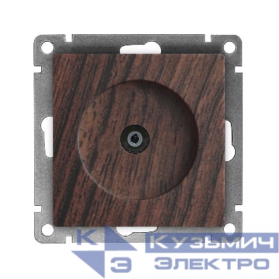 Розетка телевизионная TV 1-м СП Афина механизм венге Universal A0027-V