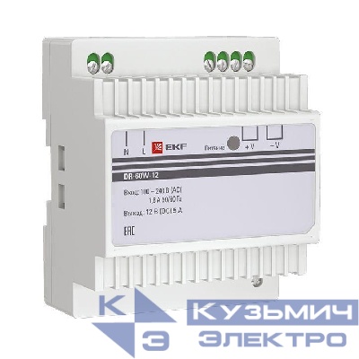 Блок питания 12В DR-60W-12 PROxima EKF dr-60w-12