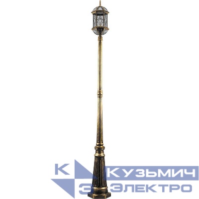 Светильник PL176 60Вт E27 230В садово-парковый черн. зол. FERON 11340