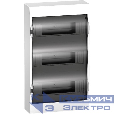 Бокс навесной ОП City9 Box 3 ряда 36мод. с прозр. дверцей SE EZ9E312S2SRU