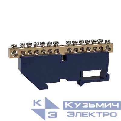 Шина нулевая с изолятором OptiKit BB-D-N-DIN-14-6х9 син. КЭАЗ 277842