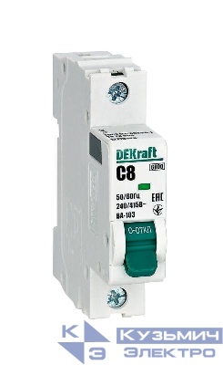 Выключатель автоматический модульный 1п C 8А 6кА ВА-103 DEKraft 12270DEK