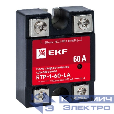 Реле твердотельное однофазное с регулированием 4-20мА RTP-60-LA PROxima EKF rtp-1-60-la