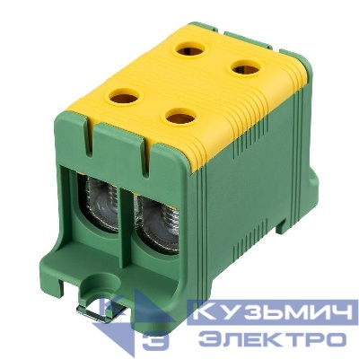 Клемма вводная силовая распределительная КВС 16-95кв.мм 2-рядная PE желт./зел. Rexant 11-2117