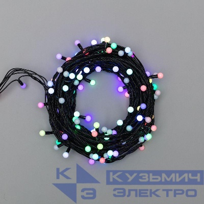 Гирлянда светодиодная "Мультишарики" 20м d13мм 200LED RGB 16Вт 220-240В IP65 провод ПВХ черн. (нужен шнур питания 303-500) Neon-Night 303-509-1