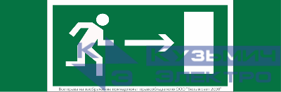 Знак безопасности NPU-3413.E03 "Напр. к эвакуационному выходу направо" Белый свет a16514