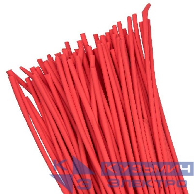 Трубка термоусадочная ТУТ нг 4/2 красн. 1м (уп.100м) PROxima EKF tut-4-r-1m