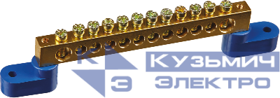 Шина нулевая на двух угловых изоляторах 8х12-12 Navigator 71179