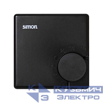 Механизм термостата комнатный тепло 10А 250В 5-30град. графит Simon 75500-68