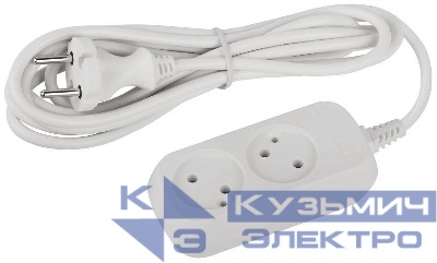 Удлинитель 2х3м без заземл. ПВС 2х0.75 UDL-10-230 Greenline Эра Б0065067