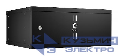 Шкаф телекоммуникационный настенный разборный LIGHT WSC-05D-4U55/45m-BK 19дюйм 4U дверь метал. черн. Cabeus 10186c