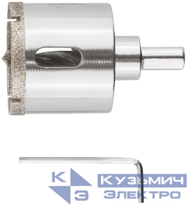 Коронка кольцевая алмазная по керамограниту камню и кафелю 45х70мм с центровочным сверлом FIT 16220