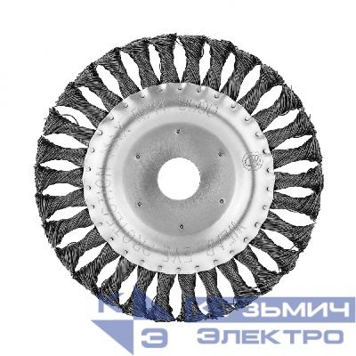 Diamond Industrial Корщетка дисковая 150x22,2 мм жесткая крученая проволока 0,5 мм DIDSHH15022 Diamond Industrial