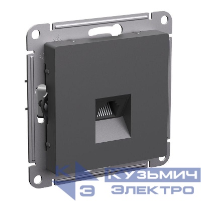 Розетка компьютерная AtlasDesign RJ45 кат.5E механизм базальт SE ATN001483
