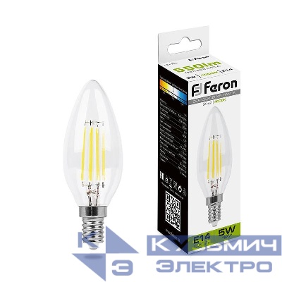 Лампа светодиодная LB-58 5Вт 4000К E14 230В FERON 25573