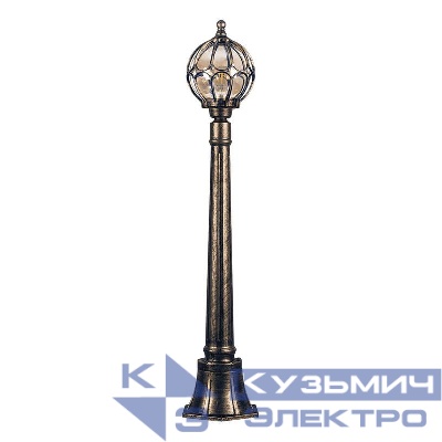 Светильник PL3706 60Вт E27 IP44 230В садово-парковый черн. зол. FERON 11374