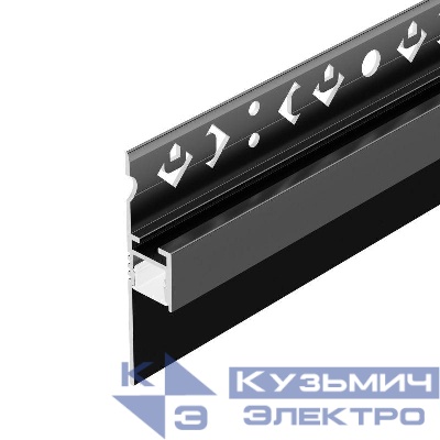 Профиль ARH-PLINTUS-FANTOM-2000 BLACK L2000 алюм. Arlight 038550