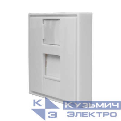 Панель лицевая 1 порт 45х45 Keystone шторка SUPRLAN 10-0304