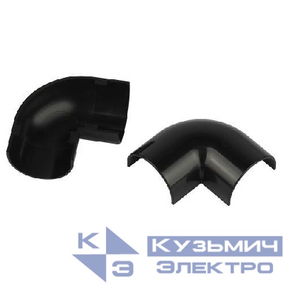 Угол для кабель-канала полукруглого 90град. 20х12мм T-90-KK-20-12-GR графит (уп.2шт) Эра Б0064977