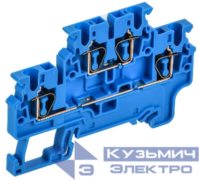 Клемма пружинная 2 уровня CXDL2.5 BU ARMAFIX IEK AF-CT40-00-2-K07-002