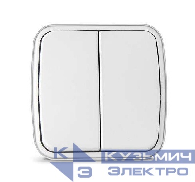 Выключатель 2-кл. ОП Электра 10А IP20 бел. Союз 0031