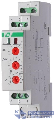Реле времени PCU-501 2х8А 24-264В AC/DC 2п IP20 многофункц. выдержка времен. после отключ. питания монтаж на DIN-рейке F&F EA02.001.021