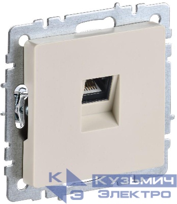 Розетка компьютерная СП RJ45 кат.5E BRITE РК10-БрКр механизм беж. IEK BR-K10-1-K10