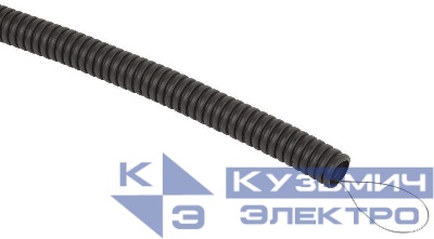 Труба гофрированная d16мм с протяжкой безгалоген. трудногорючая (FRHF) черн. (уп.100м) Эра Б0068906