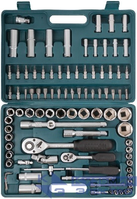 Набор инструмента автомобильный 94шт CrV 1/2дюйм+1/4дюйм FIT 65214