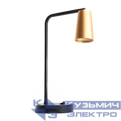 Светильник настольный DE185 max 35Вт 230В под лампу GU10 зол. и черн. FERON 48426