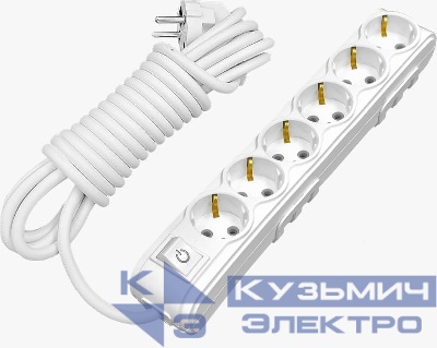 Удлинитель 6х3м с защитой от детей MOTTO с/з и выкл. ARVIA 35 01 1006 503