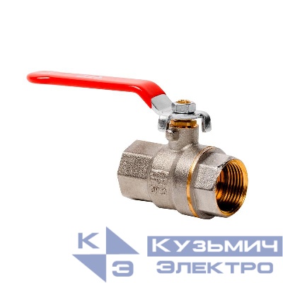 Кран шаровой ручка рычаг латунь внутр./внутр. резьба 3/4дюйм PN25 никель (инд. упак.) RTP 34890