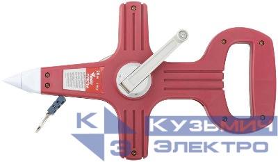 Рулетка геодезическая 20м стальная лента открытый пластик. корпус красн. КУРС 17762