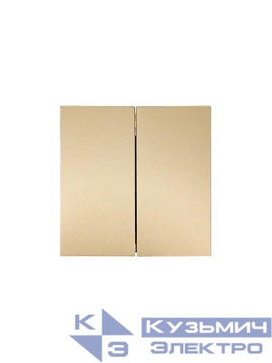 Выключатель 2-кл. СП ZIMA IP20 10А безвинт. зажим зол. LEZARD 704-3688-101QC