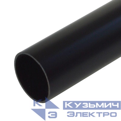 Труба гладкая ПВХ жесткая легкая d50мм черн. (дл.3м) Промрукав PR05.0009