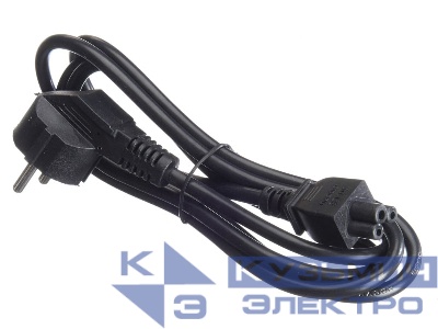 Кабель питания для ноутбуков (евровилка - шт. C5) 3*0,75мм2, 1,8м, черный, NETKO Optima