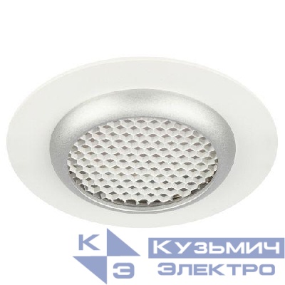 Светильник KL109 MR16 GU5.3 встраив. алюм. WH/SL бел./серебро матов. ЭРА Б0061829