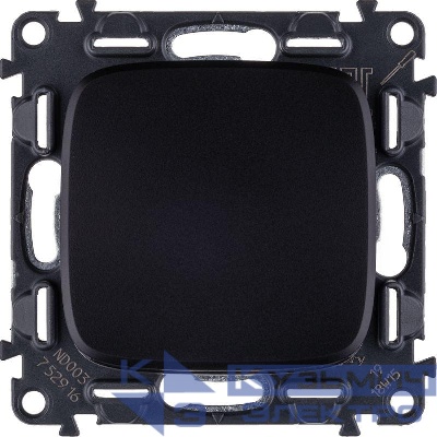 Переключатель 1-кл. СП Valena Allure 10А IP20 250В 10AX с лицев. панелью безвинтов. зажимы механизм антрацит Leg 752916