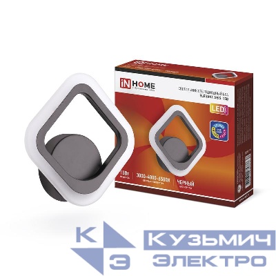 Светильник светодиодный ELEGANT ARIS-15B 15Вт 3000-6500К 1200лм 230В STEP COLOR черн. IN HOME 4690612035338