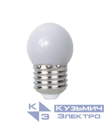 Лампа светодиодная PLED-ECO 1Вт G45 шар 3000К тепл. бел. E27 для Белт-лайт Pro JazzWay 5040649