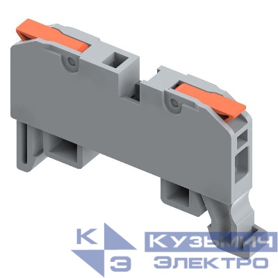 Клемма проходная СМК 222-221D/222-2411 (аналог 222-4111D) 1п на DIN-рейку 0.2-2.5кв.мм сер. (уп.60шт) Rexant 07-5289