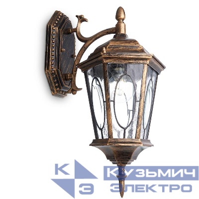 Светильник PL161 60Вт E27 230В садово-парковый черн. зол. FERON 11328