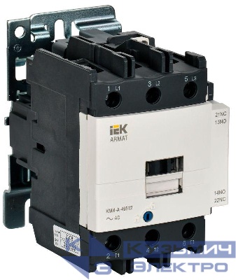 Контактор КМИ-А-49512 LC1D 95А кат. 110В AC 1НО+1НЗ AC-3 IEK AR-ACC-41-095-110-11