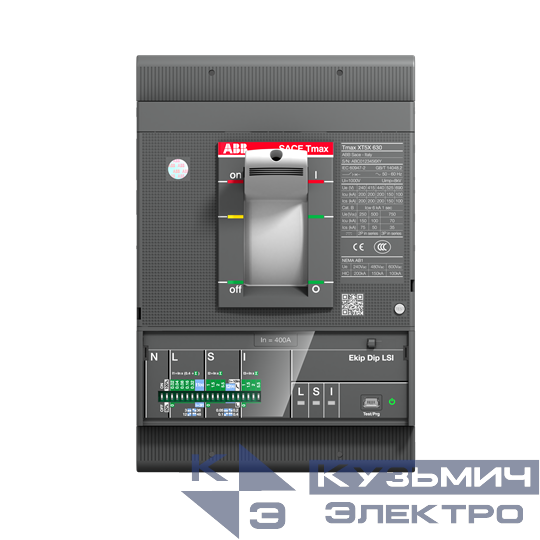 XT5N 400 Ekip Dip LS/I In=400 3p F F Выключатель автоматический 1SDA100354R1