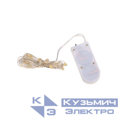 Гирлянда светодиодная "Роса" с крупными каплями 2м 20LED бел. 0.1Вт IP20 элементы питания 2хCR2032 (в компл.) Neon-Night 302-005