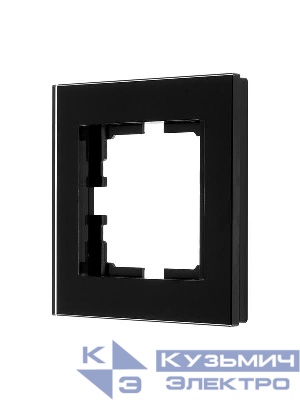 Рамка 1-местн. гориз. VESNA стекло черн. LEZARD 742-5880-146