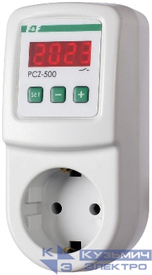 Реле времени PCZ-500 1 канал-100 пар включ./выключ.; суточн./недел. циклы работы; функция реле напряжения; тип корпуса вилка-розетка F&F EA02.002.012