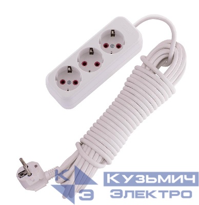 Удлинитель 3х10м с заземл. 16А IP20 Lila LEZARD 720-0310-301
