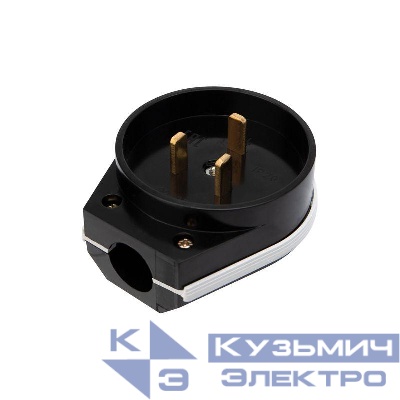 Вилка ВШ для электрической плиты 32А 250 В 2Р+РЕ (ОУ) черн. Rexant 11-8930