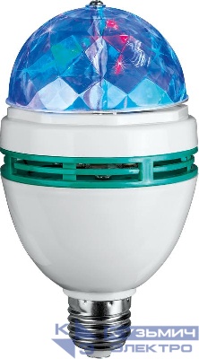 Лампа светодиодная 61 120 OLL-DISCO-3-230-RGB-E27 3Вт ОНЛАЙТ 61120